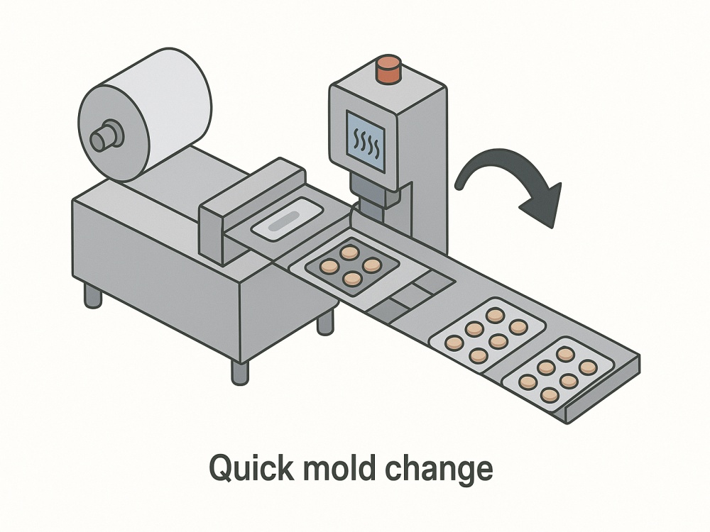 DPP 180 blister pack packaging machine mold change