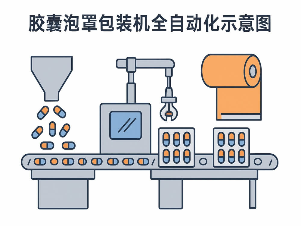 Fully automatic capsule blister machine working