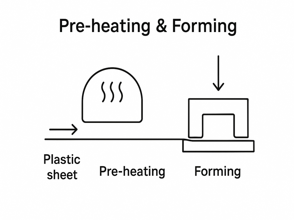 paper plastic blister packaging machine forming