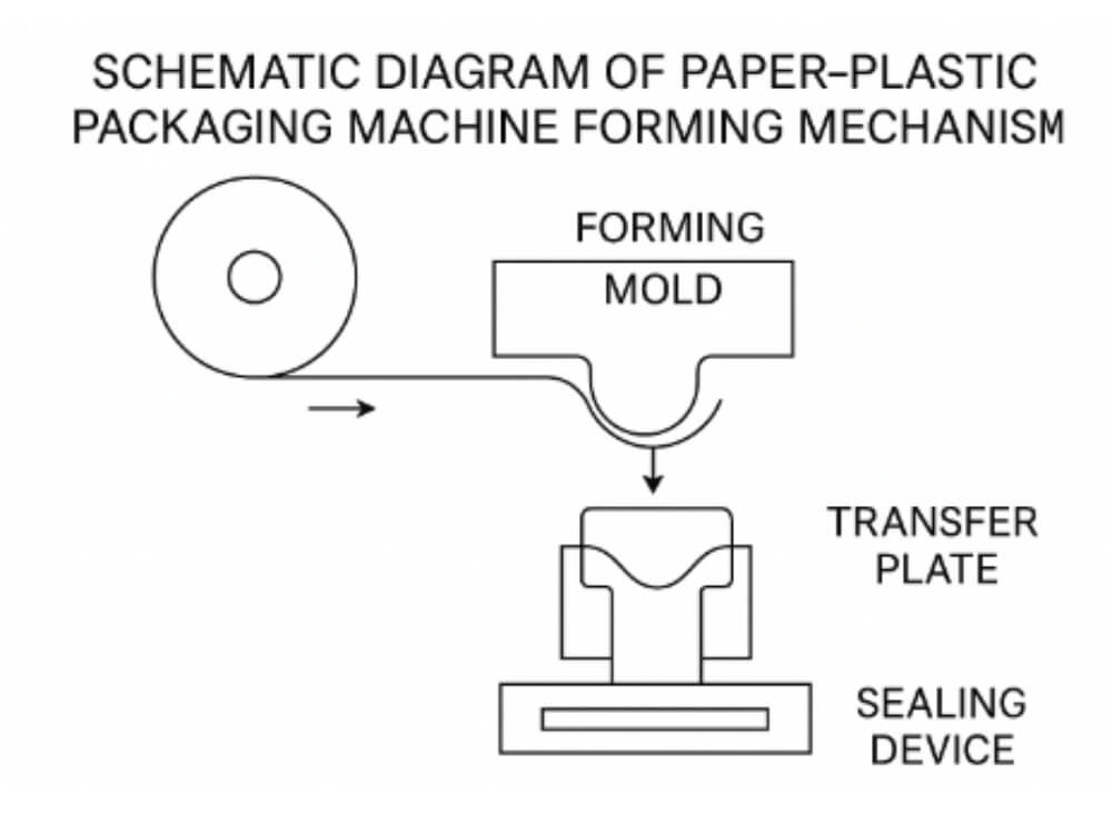 paper plastic blister packing machine diagram