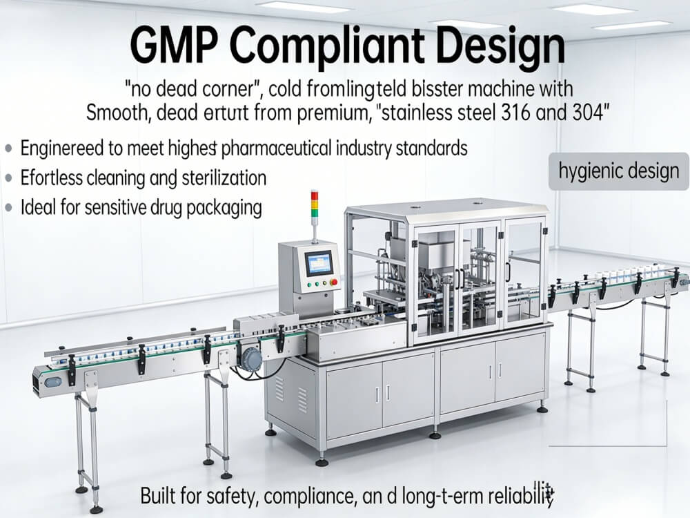 Alu Alu Blister Machine Meets GMP Compliant Design