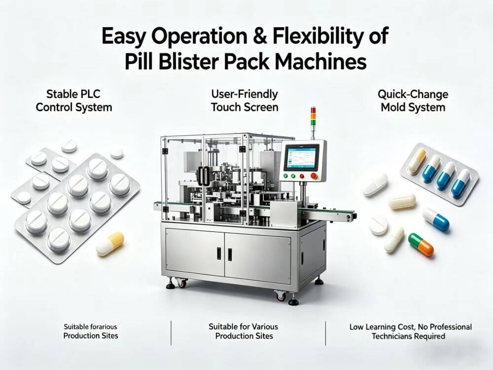 Easy Operation & Flexibility of Pill Blister Pack Machines