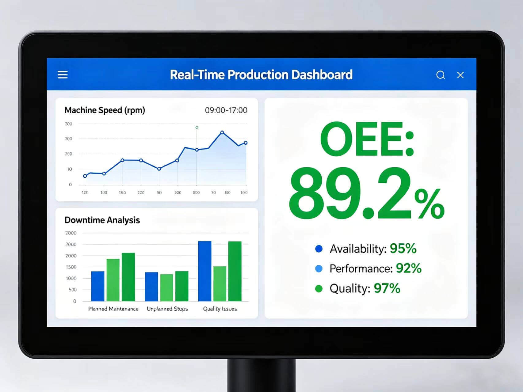 PLC touch screen interface