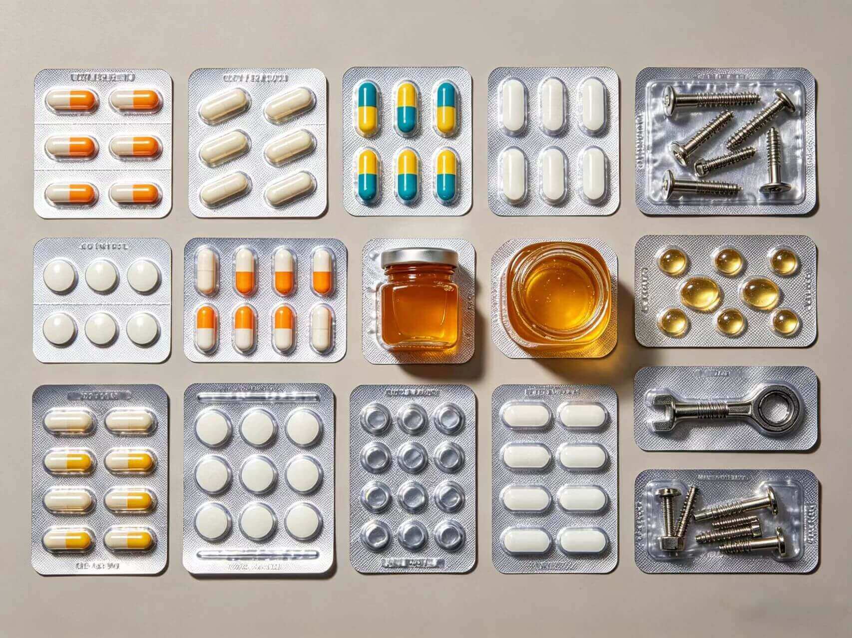 different blister packs