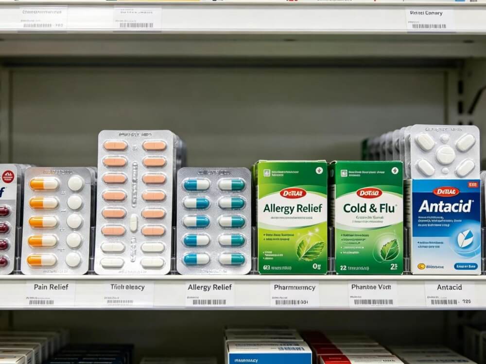 OTC medications in blister packs